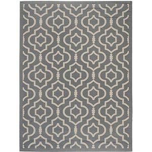 Safavieh Handgetuft tapijt voor binnen, abstracte collectie, grijs/zwart, 122 x 183 cm, voor woonkamer, slaapkamer of elk interieur