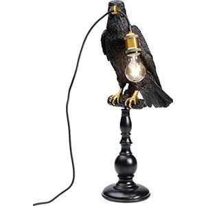Kare Design tafellamp Animal Sitting Crow van polyhars, zwart, 61 x 16 x 29 cm (h x b x d)