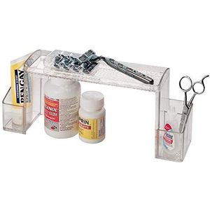 InterDesign Med+ Medicijnbox, medicijnbox, kunststof, pillendoosje met handgrepen, transparant
