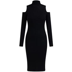 SIDONA Robe en tricot pour femme 11025468-SI01, noire, taille XL/XXL, Robe en tricot, XL-XXL