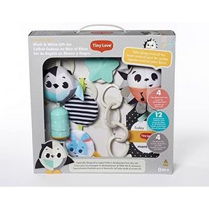 Tiny Love Black & White cadeauset, cadeauset voor baby's met kruipspeelgoed, 4 speelgoed om mee te nemen, vanaf de geboorte, Magical Tales