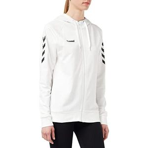 hummel Katoenen hoodie met ritssluiting voor vrouwen, Wit, XL
