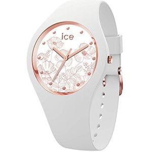 Ice-watch - ICE flower Spring white - Wit dameshorloge met siliconen armband - 016669 (Maat M)