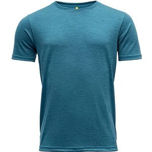 Devold Eika Syrah 2020 T-shirt voor heren, met korte mouwen, Blauwe mix