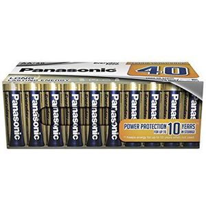 Panasonic EVERYDAY POWER AA alkaline batterijen, AA, Mignon, LR6,1.5 V, 40 stuks, 100% karton, plasticvrije verpakking, batterijen voor betrouwbare dagelijkse energie