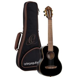 Ortega Guitars Tenor ukelele zwart - Onyx serie - incl. deluxe hoes - sparren/mahonie (RUOX-TE)