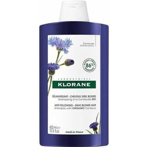 Klorane - Centaury Bio Anti-vergeling Shampoo – grijs, blond haar, 1 fles van 400 ml