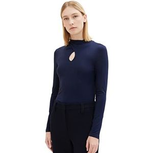 TOM TAILOR dames softshell jas met capuchon, 26733-Marine kleurrijk bloemdessin