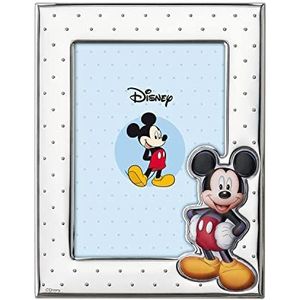 Disney Baby Mickey Mouse fotolijst van zilver met beschilderde details aan tafel of 's nachts van de baby, perfect als cadeau-idee voor doop of verjaardag