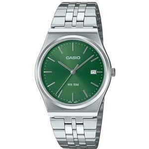 Casio MTP-B145D-3AVEF Herenhorloge, analoog, kwarts, met roestvrijstalen armband, groen, klassiek, Groen, Klassiek