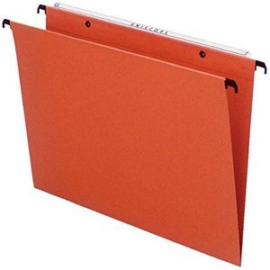 Esselte Orgarex 10402 hangmap, kraftpapier, V-bodem, 15 mm, oranje, 50 stuks