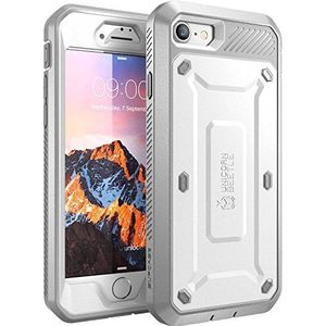 SUPCASE Beschermhoesje voor iPhone SE 2020, beschermhoes iPhone 7, beschermhoes voor iPhone 8, volledige beschermhoes met geïntegreerde displaybescherming, riemclip [Unicorn Beetle Pro] voor iPhone 7/8/SE 2020 4,7 inch (wit)