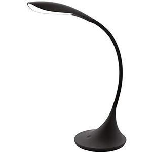 EGLO Dambera ledtafellamp met 1 fitting, dimbare moderne bureaulamp, minimalistisch van hoogwaardig kunststof, zwart