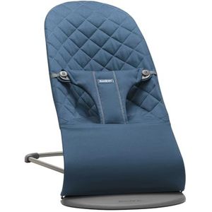 BabyBjörn Wipstoel Bliss - Geweven klassiek quilt - Middernachtblauw - Ergonomisch - Verstelbaar - Inklapbaar