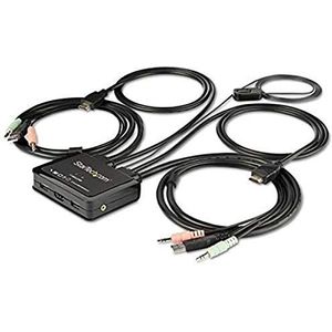 StarTech. com HDMI KVM Switch 2 Port met geïntegreerde kabels - USB 4K 60Hz