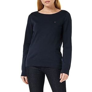 Tommy Hilfiger Jersey Stitch Boat-NK Sweater voor dames, Desert Sky