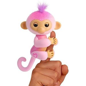 Fingerlings 2023 NIEUWE Interactieve aap reageert op aanraking - Meer dan 70 geluiden en reacties - Harmonie (roze)
