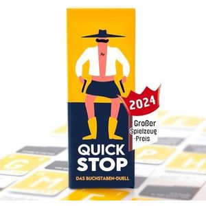 GUATAFAC Quickstop - Het letterduel - kaartspel voor tieners en volwassenen - snel en gek - 2-7 spelers - kaartspel vanaf 10 jaar - familiespel