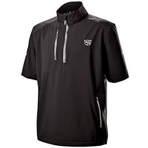 Wilson Staff golfshirt voor heren, polyester, waterdicht, zwart.