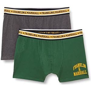 Franklin & Marshall Boxershorts voor heren, Groen D / grijs D Melan