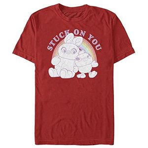 Disney Toy Story 4 - Rainbow Pals Organic T-shirt met korte mouwen uniseks, Rood