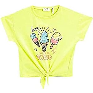 Koton Meisjes ijscrème print korte mouwen T-shirt geel (151) 5-6 jaar, geel (151)