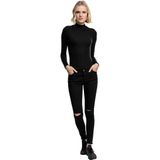 Urban Classics Dames shirt met lange mouwen zwart (7) L, Zwart (7)