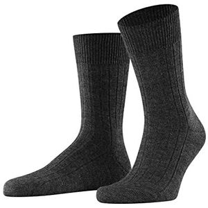 FALKE Vloerkleed in de schoen, herensokken, merinowol, marineblauw, grijs, zwart, meer warme kleuren, dikke rib, ademend, bouclézolen voor de winter, 1 paar, grijs (dark grey 3070)