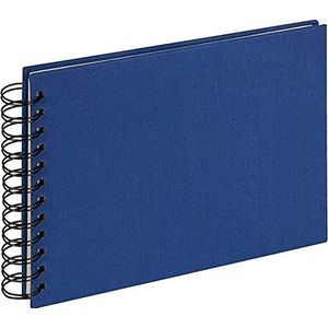 Walther Design Fotoalbum, blauw, 23 x 17 cm, spiraalalbum, linnen, stof SA-509-L