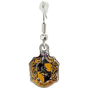 The Carat Shop Officiële Harry Potter oorbellen met hoefflepofletwapen WE0024, zilver, zonder steen, zilver, Zonder steen