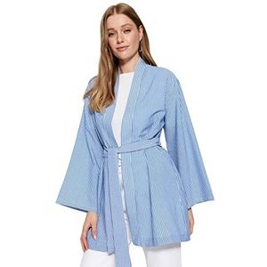 Trendyol Robe Kimono & Caftan Bleu Décontractée Femme, bleu, 40