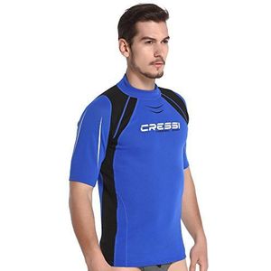Cressi Thermo Vest Man Short SL Thermo-tricot, elastisch, lange mouwen, kort, Blauw