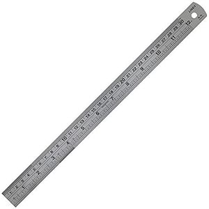 Linex Liniaal 30 cm, roestvrij staal, met keizerlijke en metrische markeringen