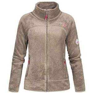 Geographical Norway Upaline Lady fleece, warm, zacht, voor dames, comfortabel, winterjas, warm, zacht, dik, lange mouwen, trui, perfect voor comfort, Taupe