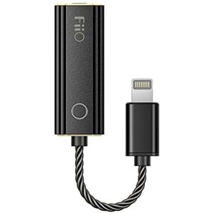 FIIO FIIO JadeAudio KA1 USB-hoofdtelefoonversterker DAC High Resolution Lossless voor smartphones/PC/laptop/spelers (Lightning, zwart)