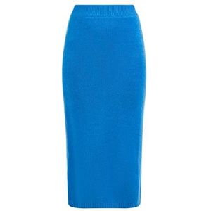 IZIA Jupe en tricot pour femme, bleu, XL-XXL