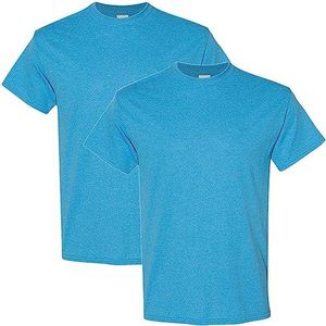 Gildan T-shirt (2 stuks) voor heren, saffier gemêleerd (2 stuks)