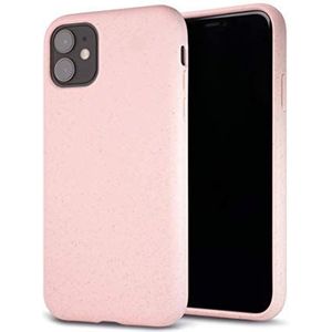 KabellosLaden iPhone 11 hoes, bio-beschermhoes roze, iPhone case, iPhone hoes met rondom bescherming (comfortabel materiaal)