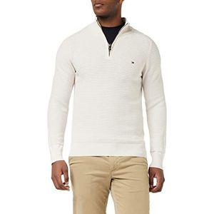 Tommy Hilfiger Spring Rits Heren Pullovers, Weathered White