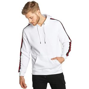 Urban Classics Gestreepte hoodie voor heren, wit / zwart / gefabriceerd