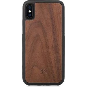 Woodcessories - Beschermhoes voor iPhone XS Max hout, beschermhoes van natuurlijk hout, bumper voor iPhone XS Max, EcoBump (zwart)