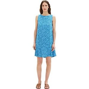 TOM TAILOR 1037234 Damesjurk, 31746 - geometrisch patroon blauw