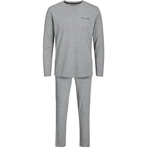 JACK & JONES Male loungewear Jersey 2-delig, lichtgrijs gemêleerd, L, Lichtgrijs chinees