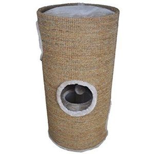 Dehner Tassilo Krabpaal voor katten, diameter 36 cm, hoogte 70 cm, sisal, lichtbruin