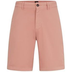 BOSS Hommes Chino-Slim-Shorts Short Slim Fit en Twill de Coton Stretch, Rose, 38