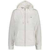 GANT Rel Shield Zip Hoodie Dames Hoodie, Eierschaal