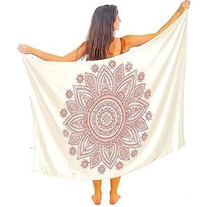 Bohemian-pareo voor dames – boho-bikini – sjaal – verpakking – deken – 100% stof gebatikte rayon-sarong – 180 x 120 cm