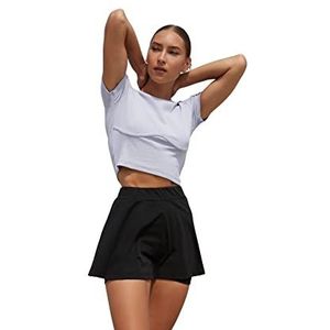 Trendyol Trendyol Basic gebreide damesblouse met ronde hals, dameshemd (1 stuk), Paars.