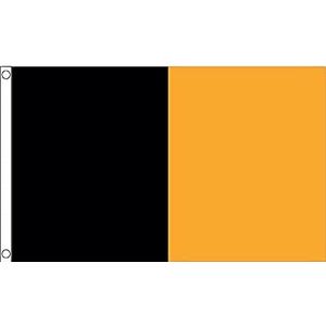 AZ FLAG Vlag zwart en oranje 90 x 60 cm – vlag zwart en oranje 60 x 90 cm – vlag zwart en oranje