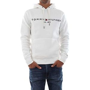 Tommy Hilfiger Tommy Logo Hoody Sweatshirt voor heren (set van 1), Wit (Sneeuwwitje 118)